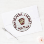 Sticker Rond Pennsylvania Railroad TrucTrain Service (Enveloppe)