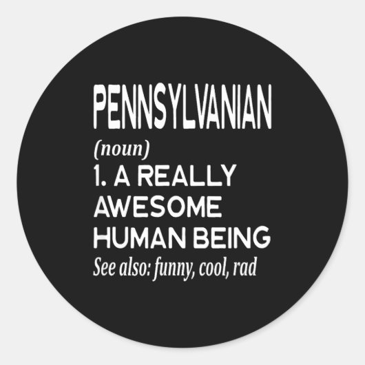 Sticker Rond Pennsylvanian Pennsylvania Pa Philly Philadelphia  (Devant)