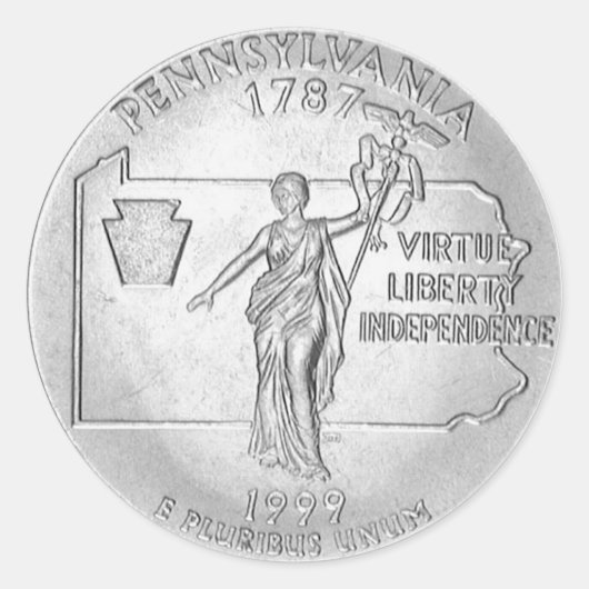 Sticker Rond Pennsylvanie (Devant)