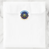 STICKER ROND PENNSYLVANIE ÉTAT CLÉ FLAG (Sac)