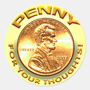Sticker Rond Penny pour vos pensées !