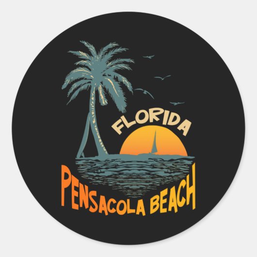 Sticker Rond Pensacola Beach (Devant)