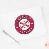 Sticker Rond Pensacola Floride (Enveloppe)