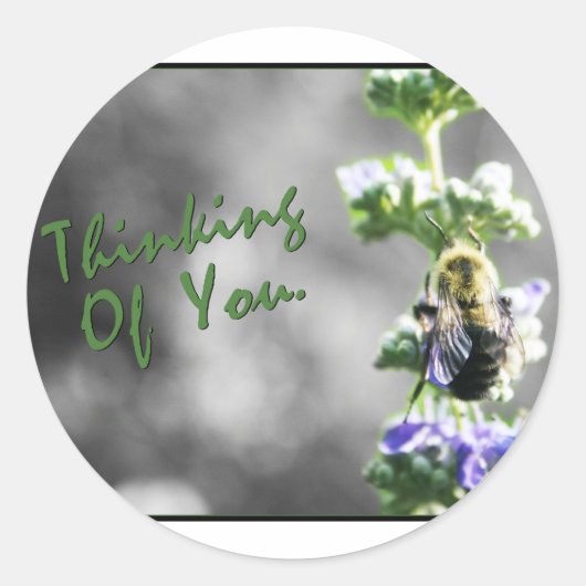 Sticker Rond Pense à toi ! (Devant)