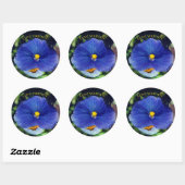 Sticker Rond Pensée bleue violette (Feuille)