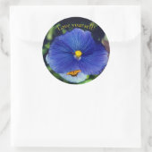 Sticker Rond Pensée bleue violette (Sac)