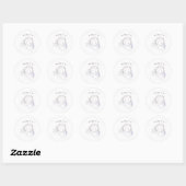 Sticker Rond Pensées de vous (Feuille)