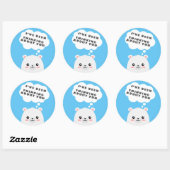 Sticker Rond Penser à toi (Feuille)