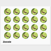 Sticker Rond Penser À Vous Mignonne Reptile Amitié Gecko (Feuille)