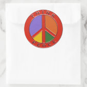 Sticker Rond Penser la paix (Sac)