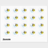 Sticker Rond Penser Positive Abee Positive Mignonne Abee (Feuille)