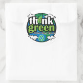 Sticker Rond Penser Terre verte (Sac)