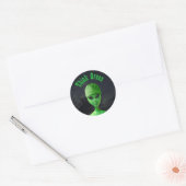 Sticker Rond Penser vert et vert (Enveloppe)