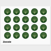 Sticker Rond Penser vert II (Feuille)