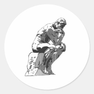 Sticker Rond penseur