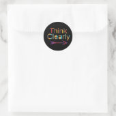 Sticker Rond Pensez clairement (Sac)
