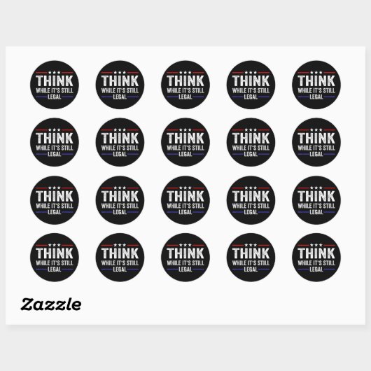 Sticker Rond pensez que pendant que c'est encore légal (Feuille)