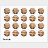Sticker Rond Pensez Récupération Slogan Aube (Feuille)