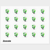 Sticker Rond Pensez vert (Feuille)