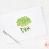 STICKER ROND PENSEZ VERT (Enveloppe)