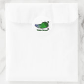 Sticker Rond Pensez vert (Sac)