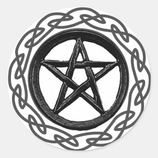 Sticker Rond Pentacle celtique texturé (Devant)