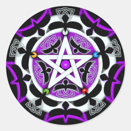 Sticker Rond Pentacle de Julia Crow (Devant)