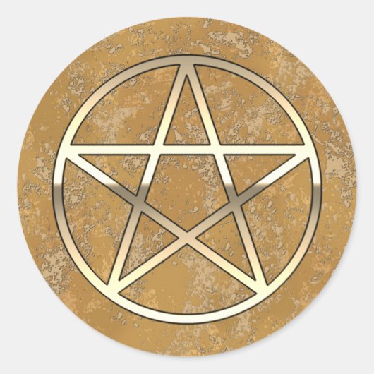 Sticker Rond Pentacle d'or (Devant)