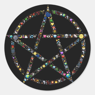 Sticker rond Pentacle Five Elements
