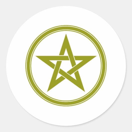 Sticker Rond pentacle or (Devant)