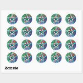 Sticker Rond pentacle-saisons (Feuille)