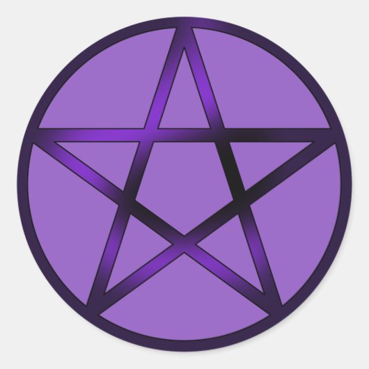 Sticker Rond Pentacle - Violet (Devant)