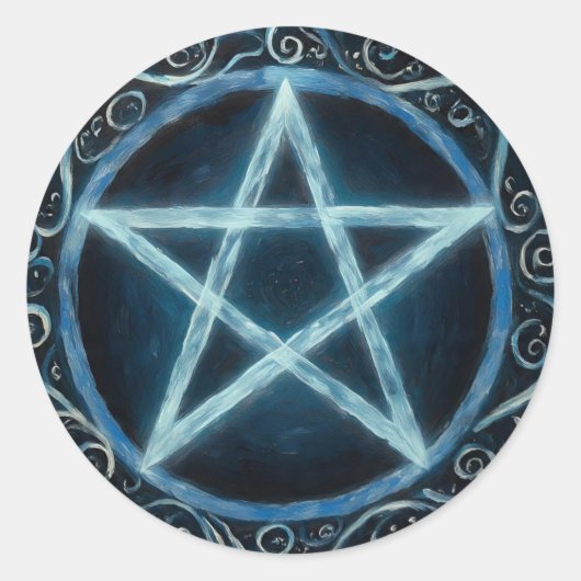 Sticker Rond Pentacles4Pagans (Devant)
