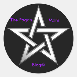 Sticker Rond pentagone étoilé-étoile, le païen, maman, Blog©