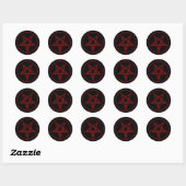 Sticker Rond Pentagram Red Devil (Feuille)