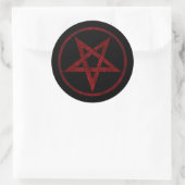 Sticker Rond Pentagram Red Devil (Sac)