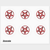 Sticker Rond Pentagram Red Devil (Feuille)