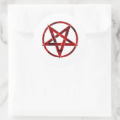 Sticker Rond Pentagram Red Devil (Sac)