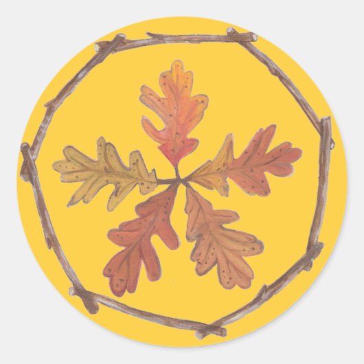 Sticker Rond Pentagramme d'automne (Devant)
