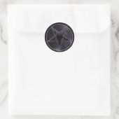 Sticker Rond Pentagramme pourpre (Sac)