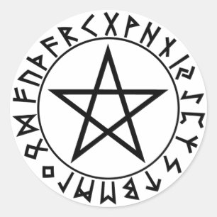 Sticker Rond pentagramme rond de Rune d'autocollant