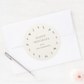 Sticker Rond PENTES D'HIVER Vacances (Enveloppe)