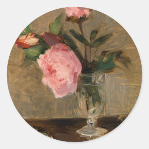 Sticker Rond Peonies Berthe Morisot Art