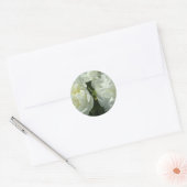 Sticker Rond Peonies blanches (Enveloppe)