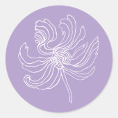 Sticker Rond Peony blanc. (Devant)