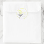 Sticker Rond Peony jaune avec Stick rond gris et blanc de 1,5 p (Sac)