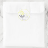 Sticker Rond Peony jaune avec Stick rond gris et blanc de 1,5 p (Sac)