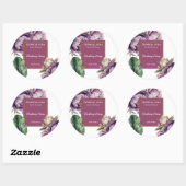 Sticker Rond Peony Perfume Label (Feuille)