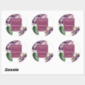 Sticker Rond Peony Perfume Label (Feuille)