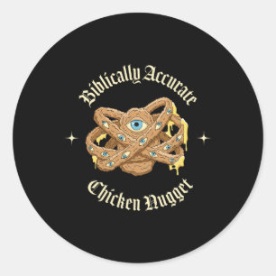 Sticker Rond Pépite de poulet bibliquement précise